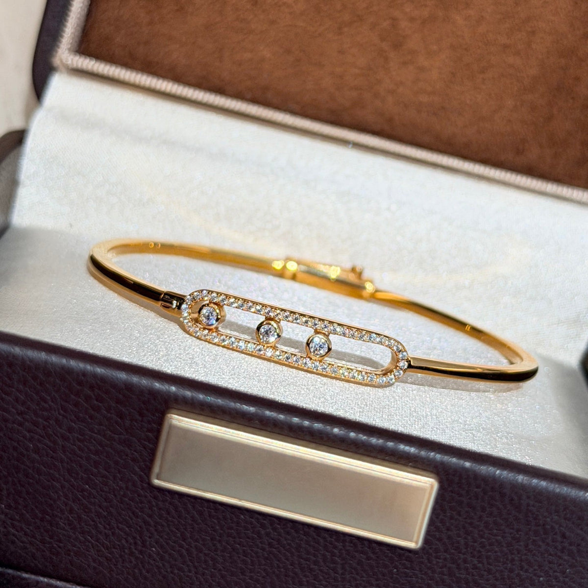 [LumiVibe]Move Pavé Diamond Bangle Bracelet M