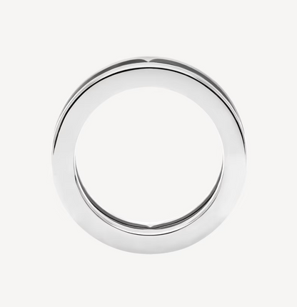 [LumiVibe]ZERO 1 ONE-BAND WITH OPENWORK LOGO SPIRAL RING