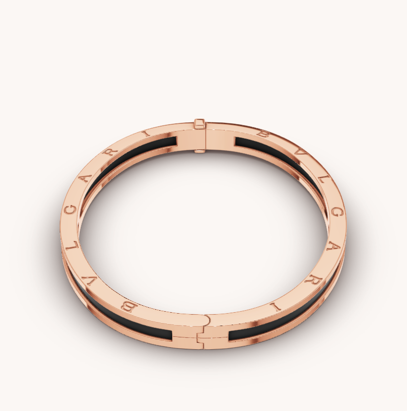 [LumiVibe]ZERO 1 PINK GOLD WITH BLACK CERAMIC BRACELET