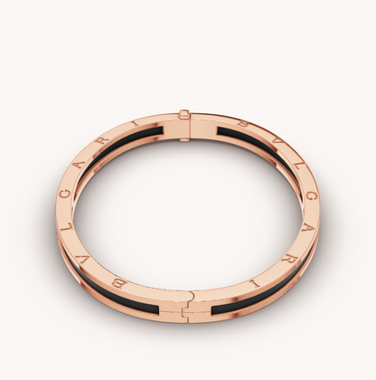 [LumiVibe]ZERO 1 PINK GOLD WITH BLACK CERAMIC BRACELET