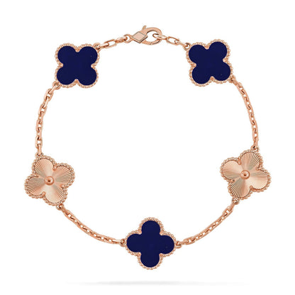 [LumiVibe]CLOVER 5 MOTIF LAPIS LAZULI BRACELET COLLECTION