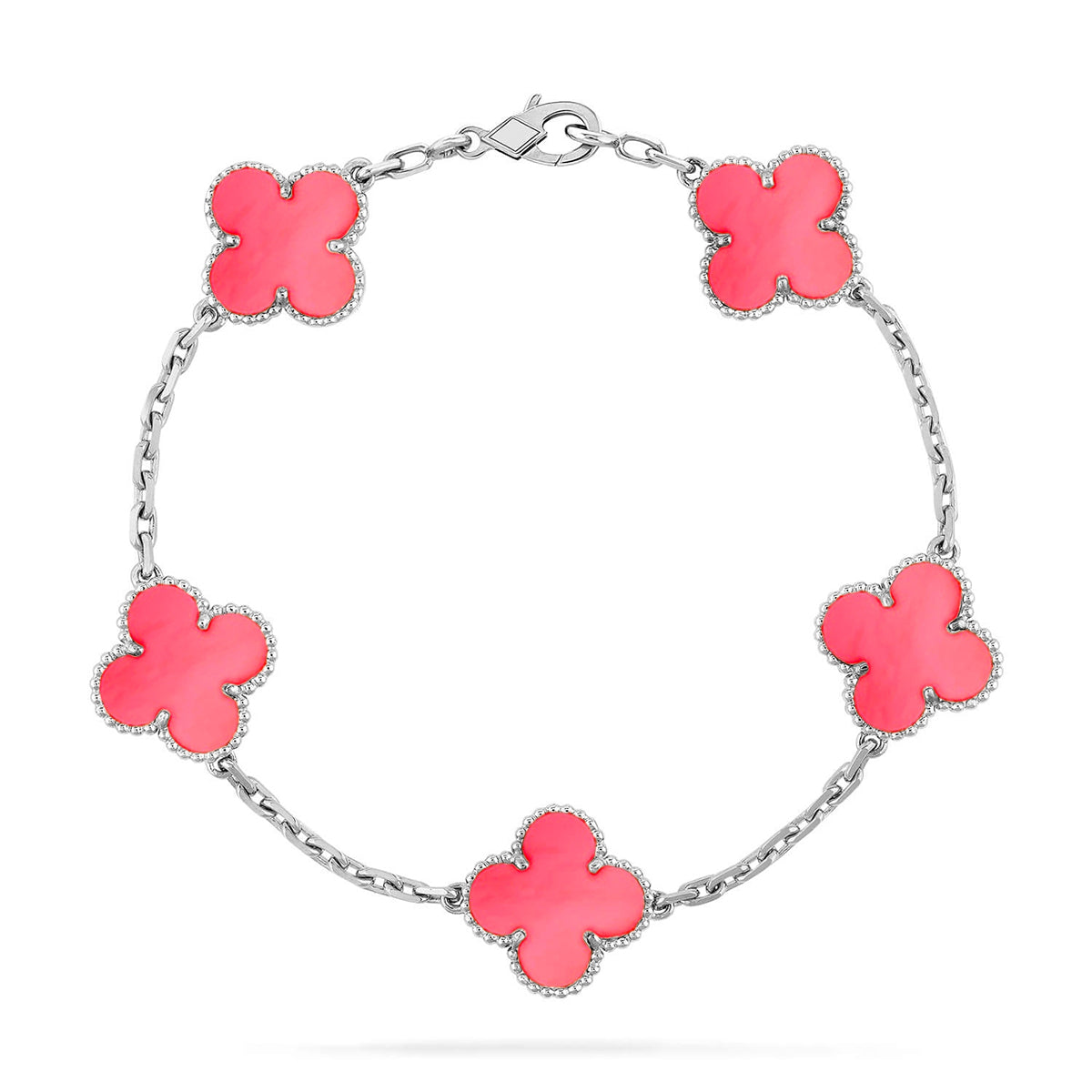 [LumiVibe] CLOVER 5 MOTIFS  PINK MOP BRACELET COLLECTION