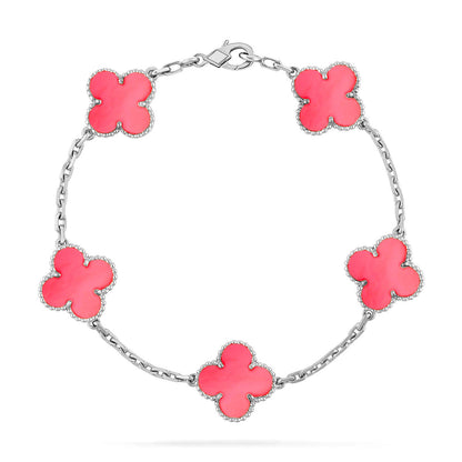 [LumiVibe] CLOVER 5 MOTIFS  PINK MOP BRACELET COLLECTION
