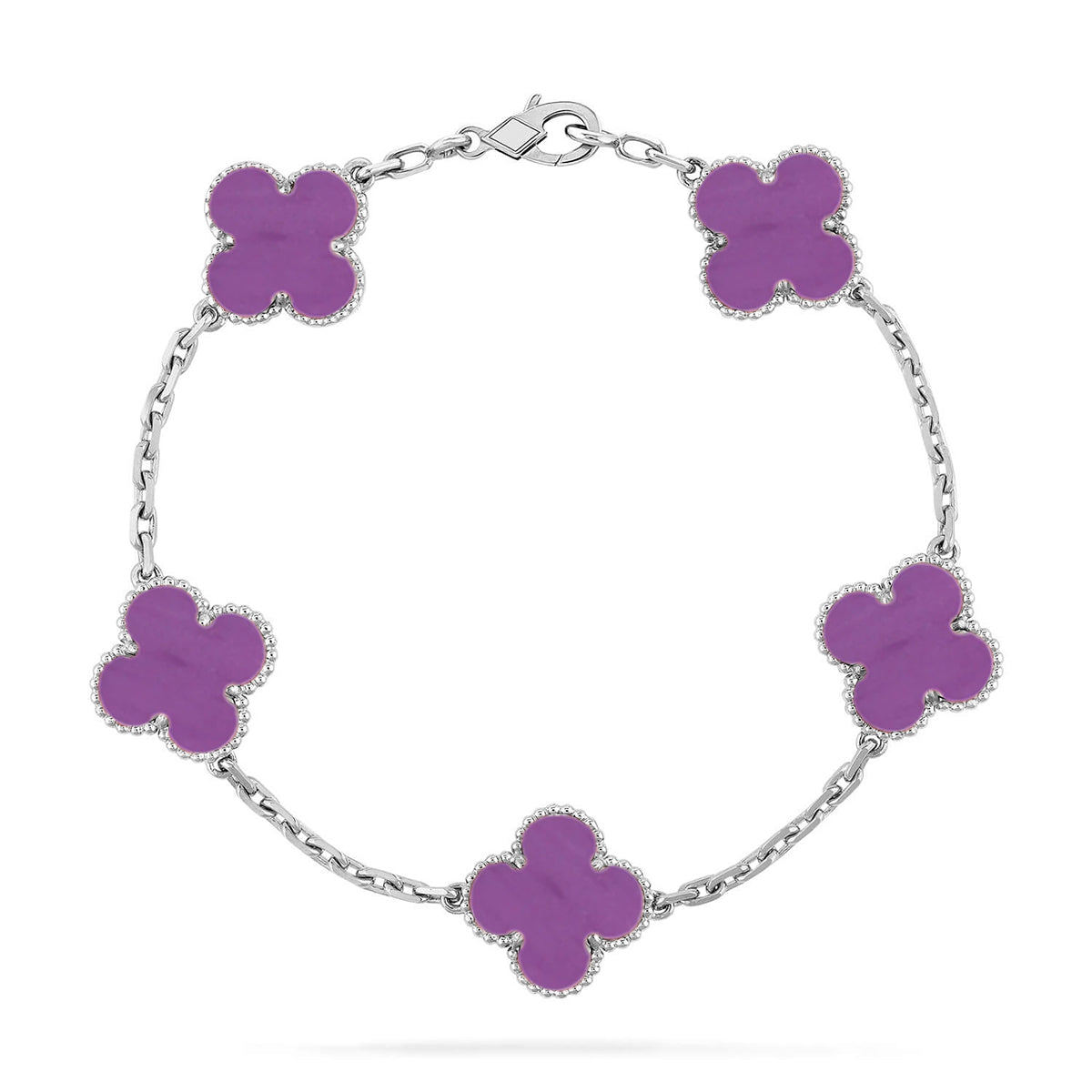 [LumiVibe] CLOVER 5 MOTIF VIOLET BRACELET COLLECTION