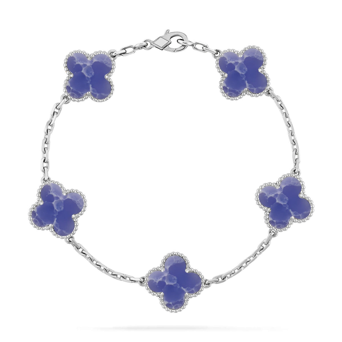 [LumiVibe]CLOVER 5 MOTIF BLUE VEINS BRACELET COLLECTION