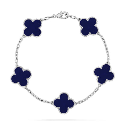 [LumiVibe]CLOVER 5 MOTIF LAPIS LAZULI BRACELET COLLECTION