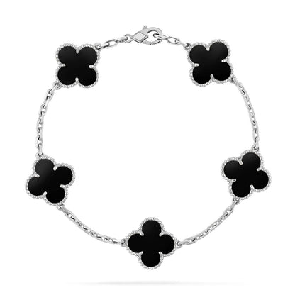 [LumiVibe] CLOVER 5 MOTIF ONYXS BRACELET COLLECTION