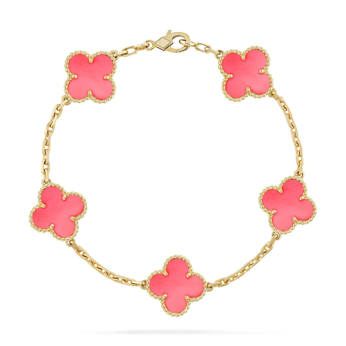 [LumiVibe] CLOVER 5 MOTIFS  PINK MOP BRACELET COLLECTION