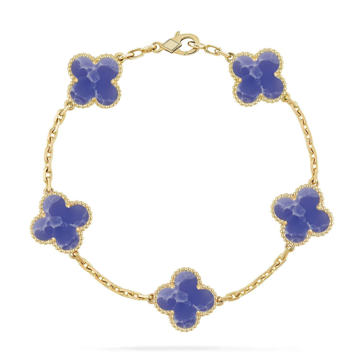 [LumiVibe]CLOVER 5 MOTIF BLUE VEINS BRACELET COLLECTION
