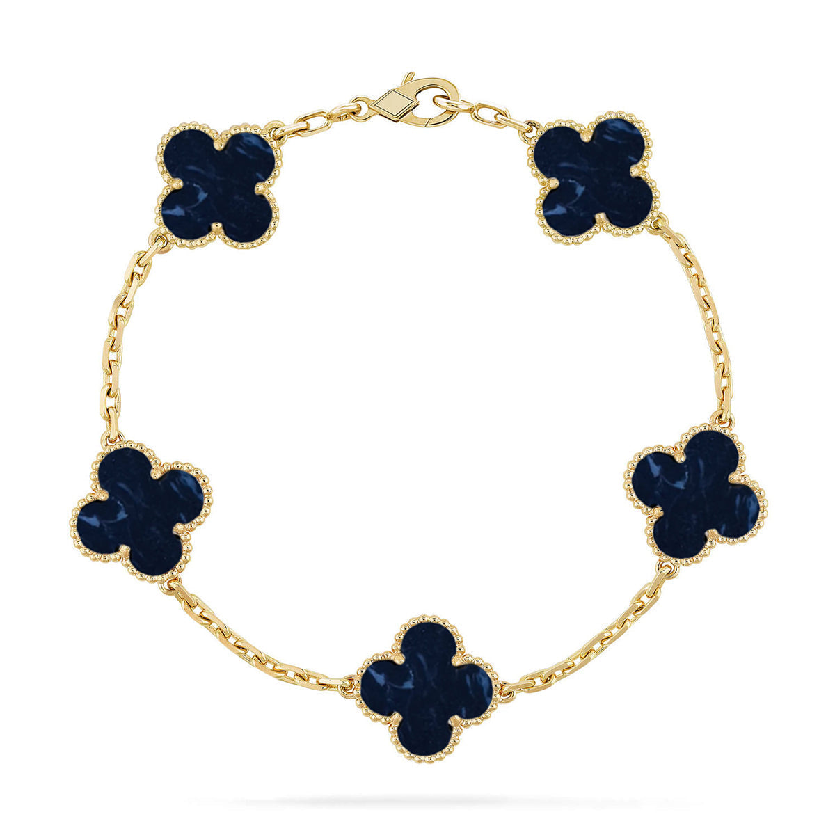 [LumiVibe]CLOVER 5 MOTIF PIETERSITE BRACELET COLLECTION