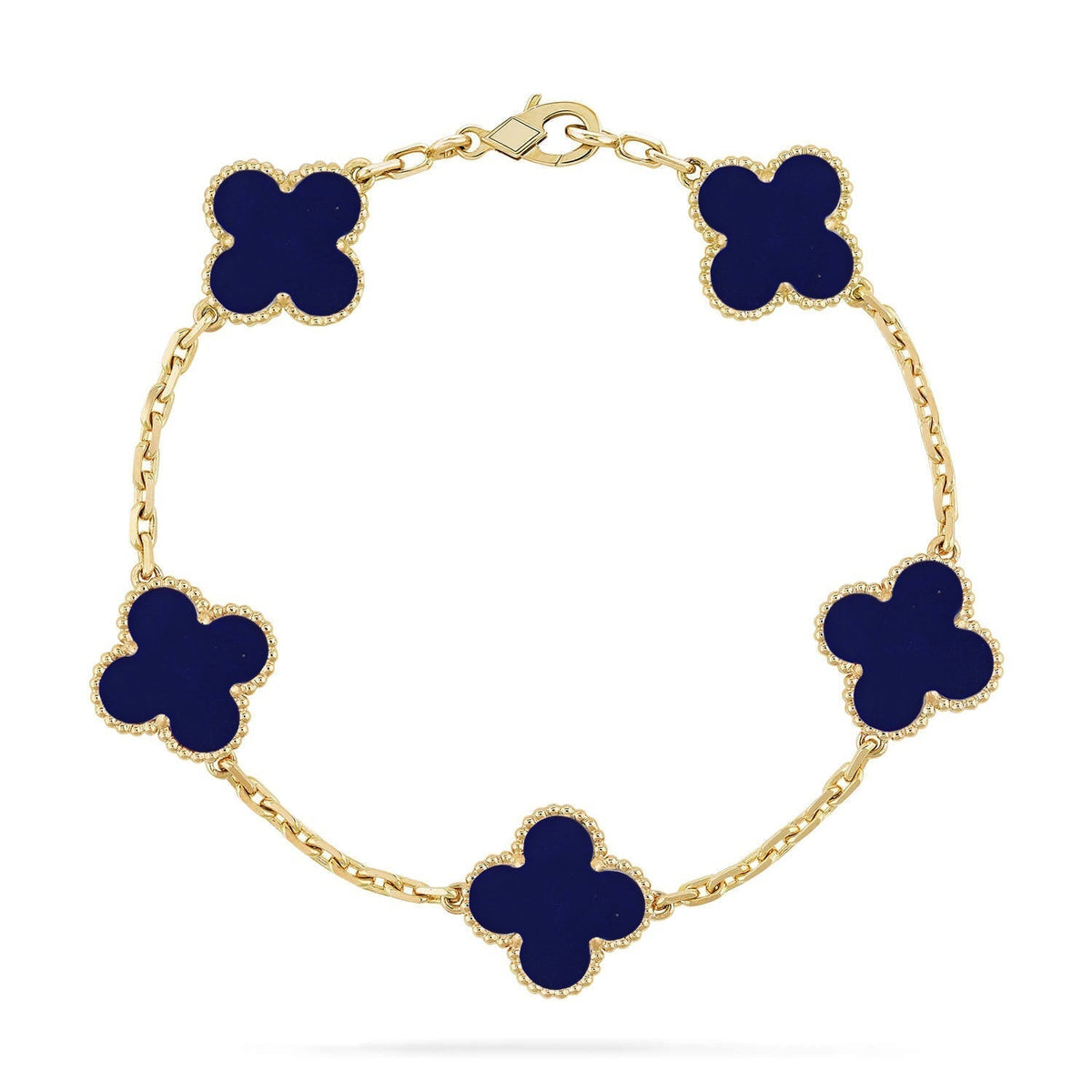 [LumiVibe]CLOVER 5 MOTIF LAPIS LAZULI BRACELET COLLECTION