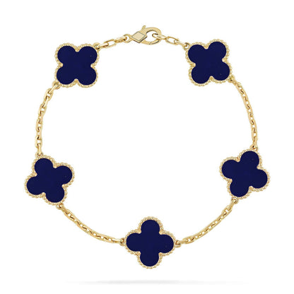 [LumiVibe]CLOVER 5 MOTIF LAPIS LAZULI BRACELET COLLECTION