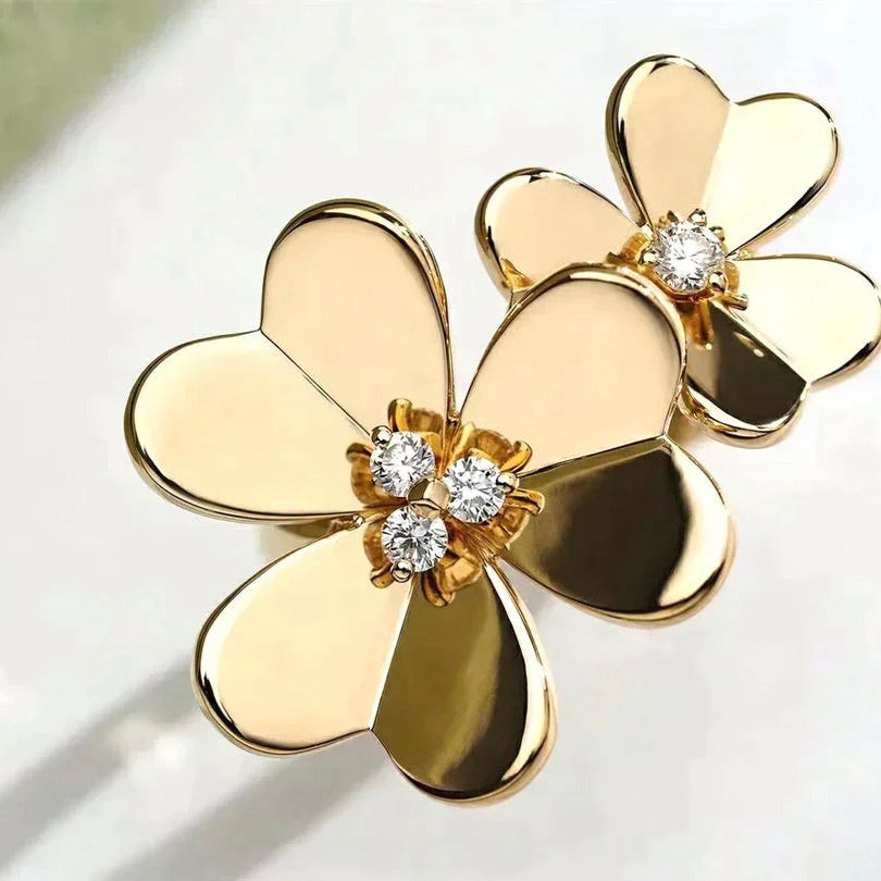 [LumiVibe]CLOVER COMOS GOLD DIAMOND RING