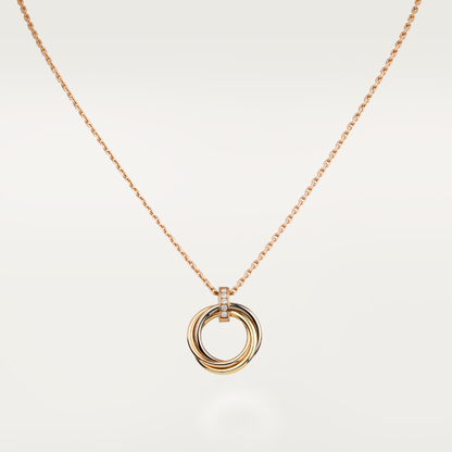 [LumiVibe]TRINITY NECKLACE GOLD  DIAMONDS