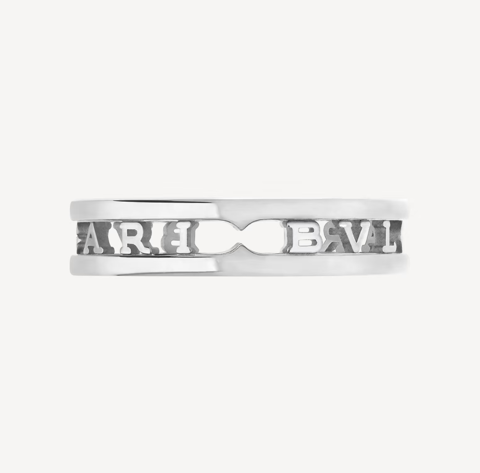 [LumiVibe]ZERO 1 ONE-BAND WITH OPENWORK LOGO SPIRAL RING