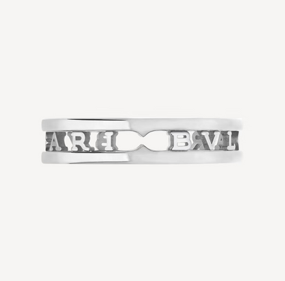 [LumiVibe]ZERO 1 ONE-BAND WITH OPENWORK LOGO SPIRAL RING