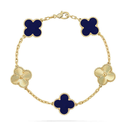 [LumiVibe]CLOVER 5 MOTIF LAPIS LAZULI BRACELET COLLECTION