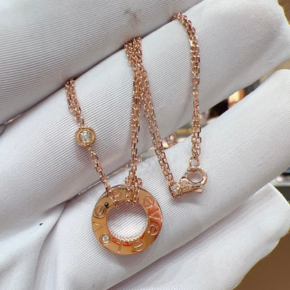[LumiVibe]LOVE NECKLACE 16MM 2 DIAMONDS