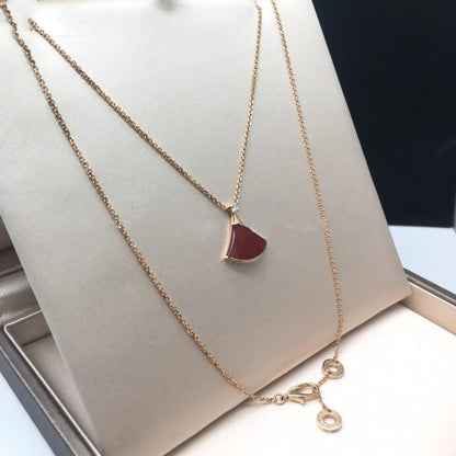 [LumiVibe]DREAM NECKLACE CARNELIAN 1 DIAMOND