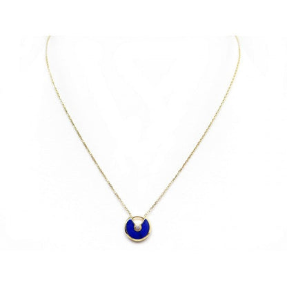 [LumiVibe]AMULETTE ROSE GOLD AGATE NECKLACE