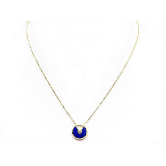[LumiVibe]AMULETTE ROSE GOLD AGATE NECKLACE