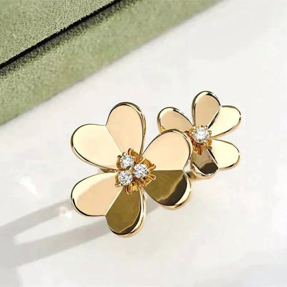 [LumiVibe]CLOVER COMOS GOLD DIAMOND RING