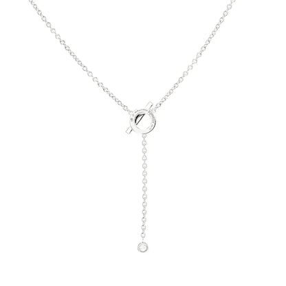 [LumiVibe]FINESSE SILVER DIAMOND NECKLACE