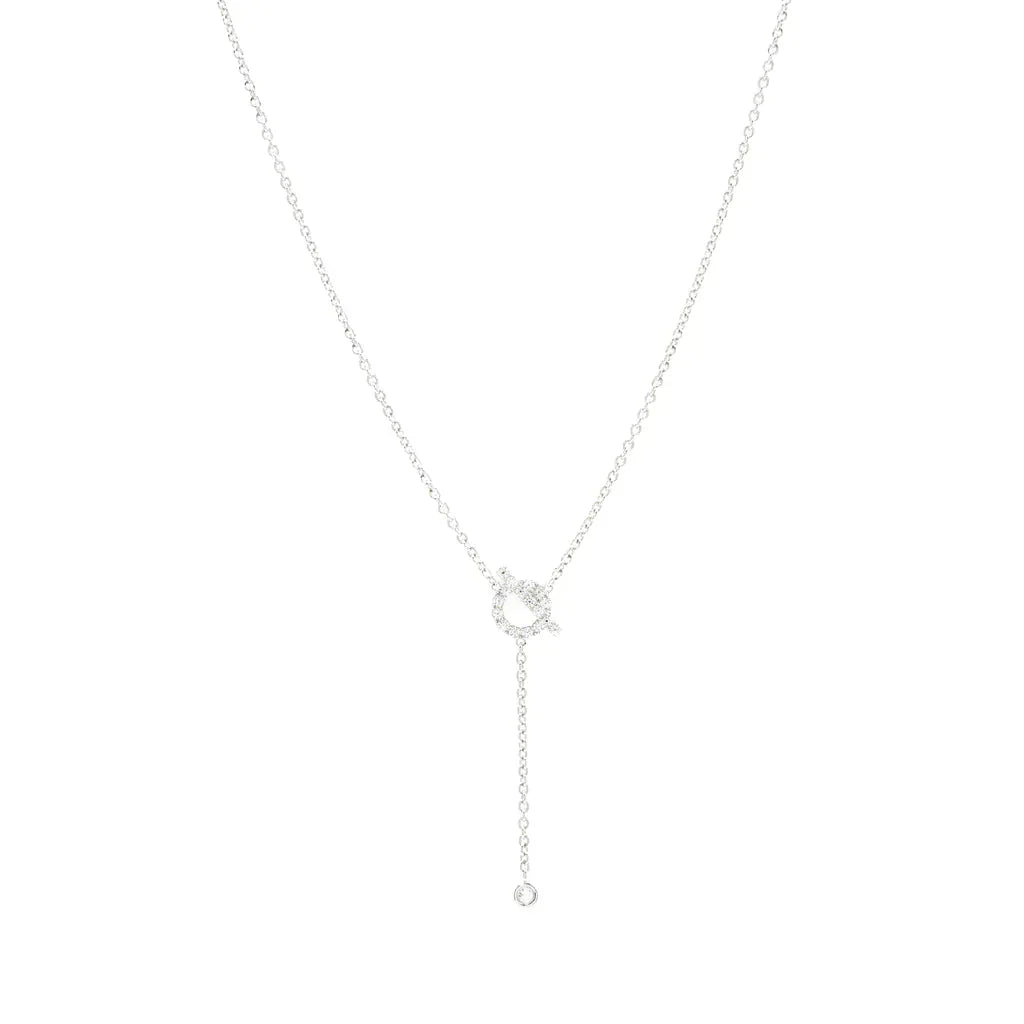 [LumiVibe]FINESSE SILVER DIAMOND NECKLACE