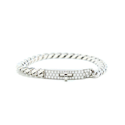 [LumiVibe]KELLY CHAIN SILVER DIAMOND BRACELET