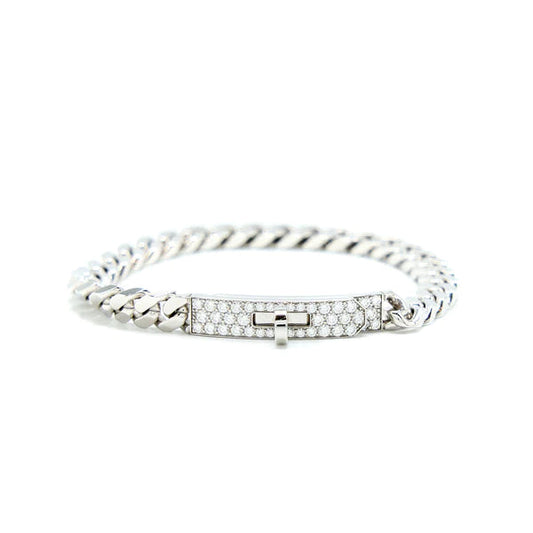 [LumiVibe]KELLY CHAIN SILVER DIAMOND BRACELET