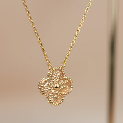 [LumiVibe]CLOVER 15MM  BRONZING NECKLACE