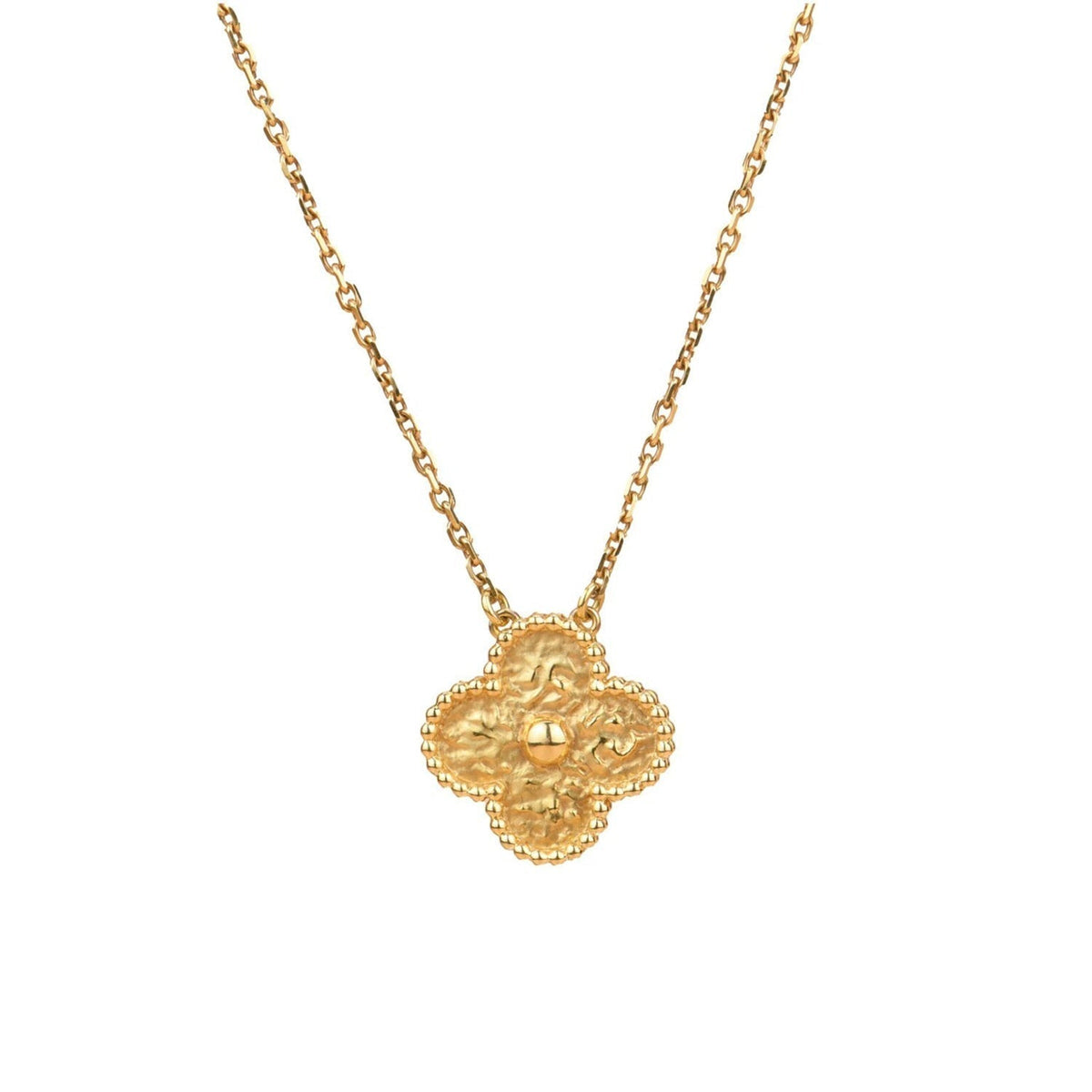 [LumiVibe]CLOVER 15MM  BRONZING NECKLACE