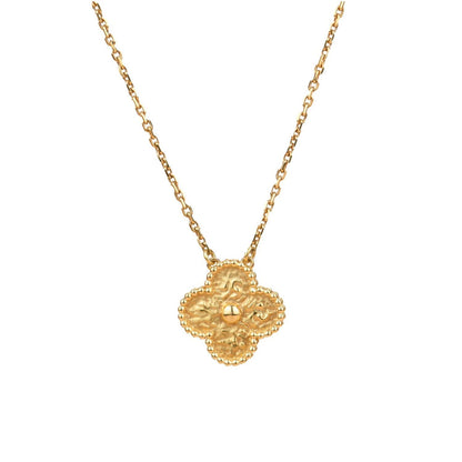 [LumiVibe]CLOVER 15MM  BRONZING NECKLACE