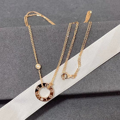 [LumiVibe]LOVE NECKLACE 16MM 2 DIAMONDS