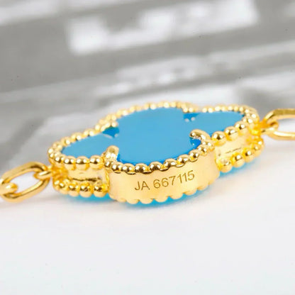 [LumiVibe] CLOVER 5 MOTIF TURQUOISE BRACELET COLLECTION