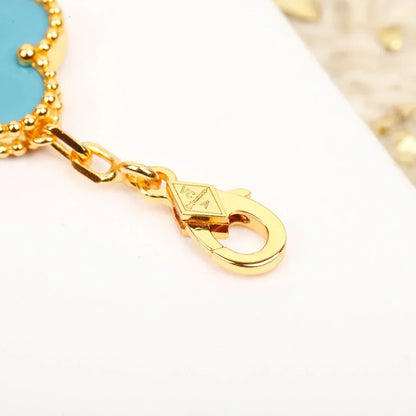 [LumiVibe] CLOVER 5 MOTIF TURQUOISE BRACELET COLLECTION