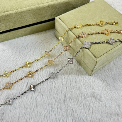 [LumiVibe]CLOVER 6 MOTIF DIAMOND LASER BRACELET