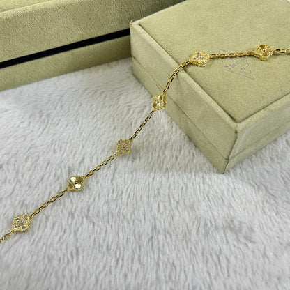 [LumiVibe]CLOVER 6 MOTIF DIAMOND LASER BRACELET