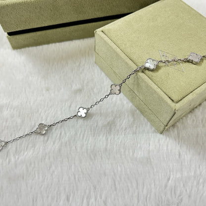 [LumiVibe]CLOVER 6 MOTIF WHITE MOP BRACELET