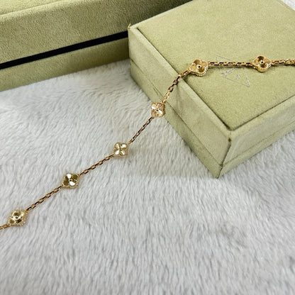 [LumiVibe]CLOVER 6 MOTIF DIAMOND BRACELET
