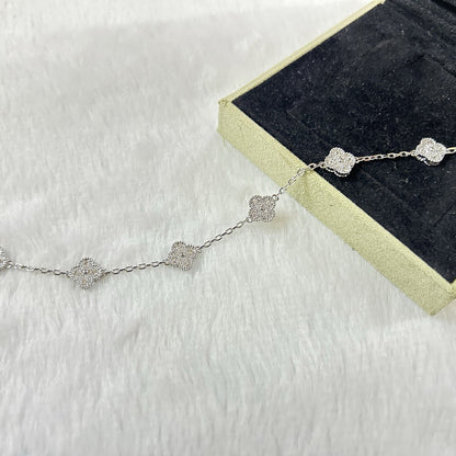 [LumiVibe]CLOVER 6 MOTIF DIAMOND BRACELET