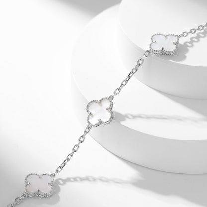 [LumiVibe]CLOVER 10 MOTIFS WHITE MOTHER OF PEARL NECKLACE