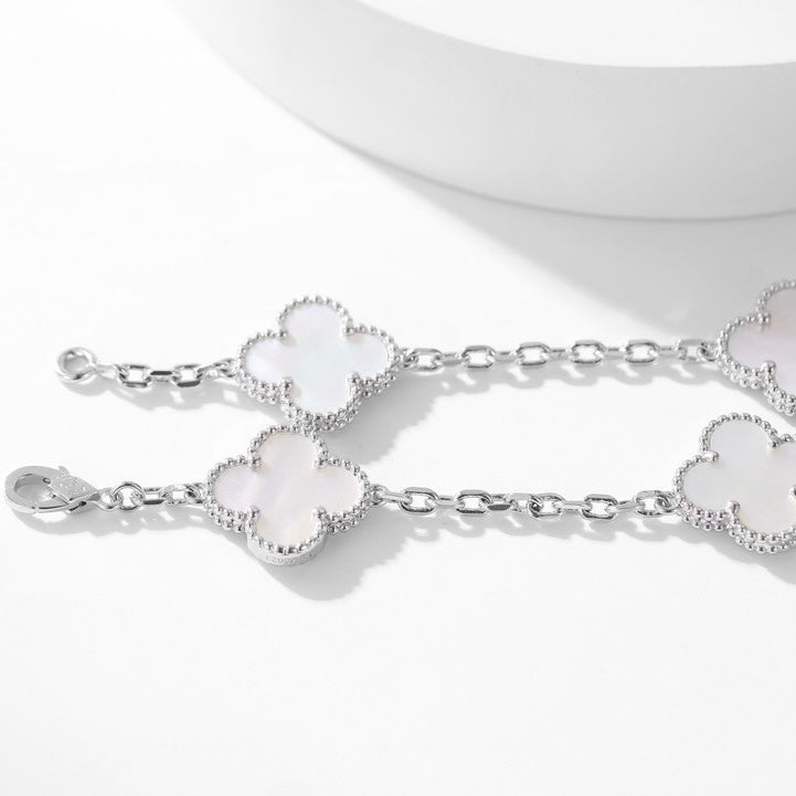 [LumiVibe]CLOVER 10 MOTIFS WHITE MOTHER OF PEARL NECKLACE