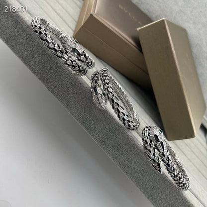 [LumiVibe]NEW OBSIDIAN & DIAMOND SERPENT BRACELET