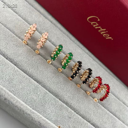[LumiVibe]NEW COLORED GEMSTONE COLLECTION SMALL HOOP EARRINGS