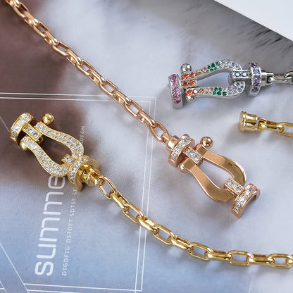 [LumiVibe]FORCE LARGE HORSESHOE CLASP  METAL BRACELET
