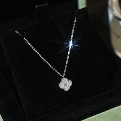 [LumiVibe]CLOVER MINI 9.5MM PENDANT DIAMOND NECKLACE