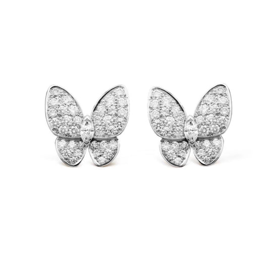 [LumiVibe]BUTTERFLY ALL DIAMOND EARRINGS