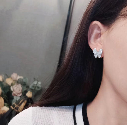 [LumiVibe]BUTTERFLY ALL DIAMOND EARRINGS