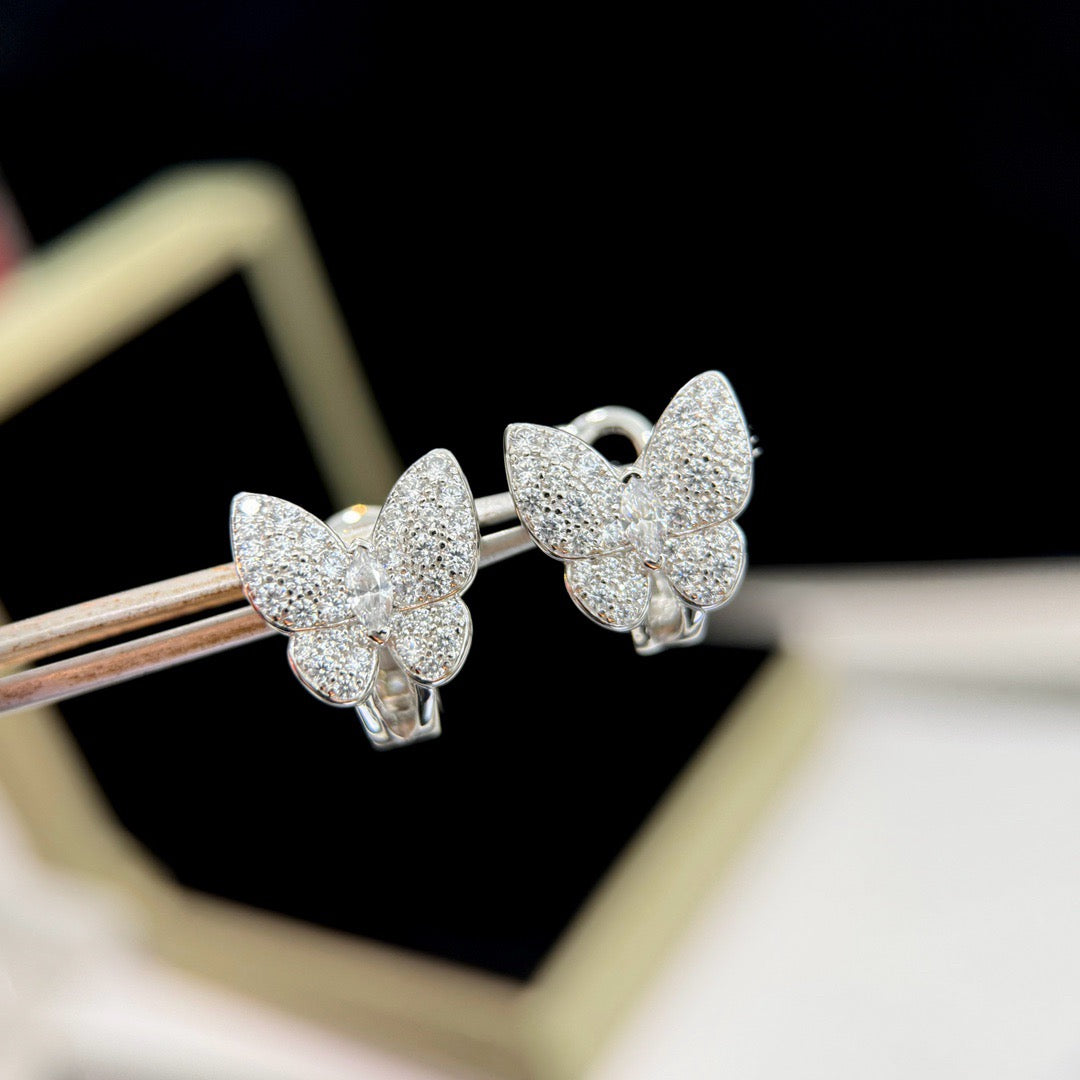 [LumiVibe]BUTTERFLY ALL DIAMOND EARRINGS